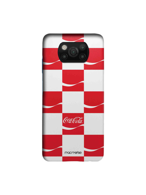 

macmerise Red & White Dynamic Ribbon Sleek Xiamoi Poco X3 Back Case