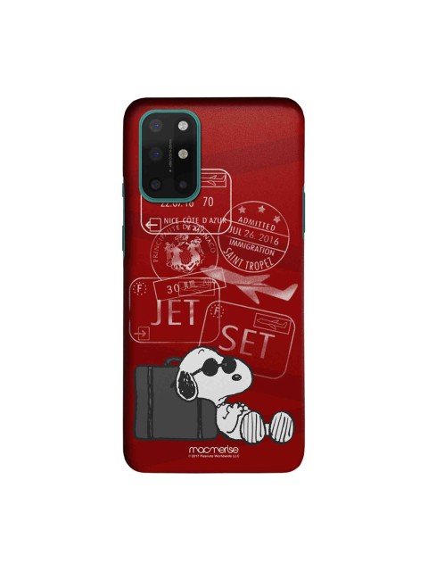 

macmerise Red & White Jet Set Go Printed OnePlus 8T Back Case
