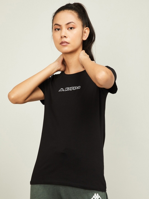 

Kappa Women Black Solid Round Neck T-shirt
