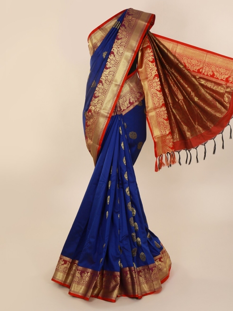 

Pothys Blue & Red Art Silk Woven Design Saree