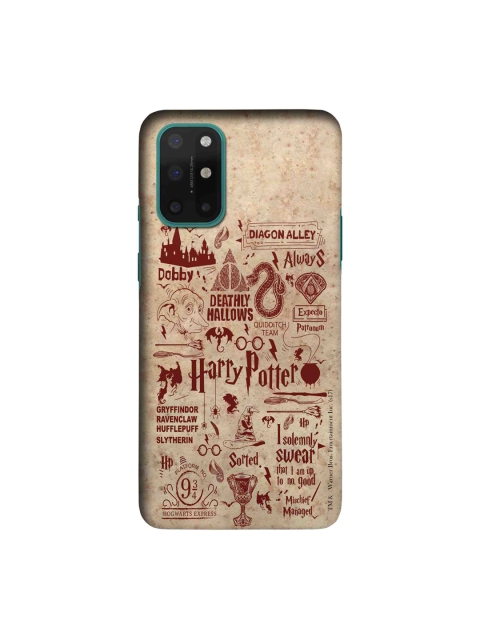 

macmerise Beige & Maroon Harry Potter Infographics Sleek OnePlus 8T Case