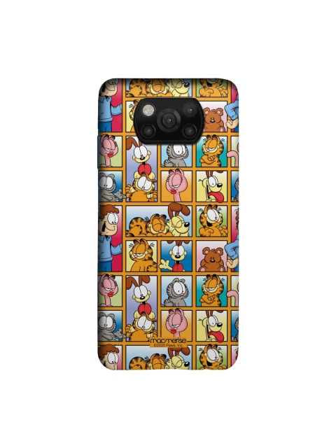 

macmerise Multicoloured Garfield Collage Sleek Xiaomi Poco X3 Back Case, Orange