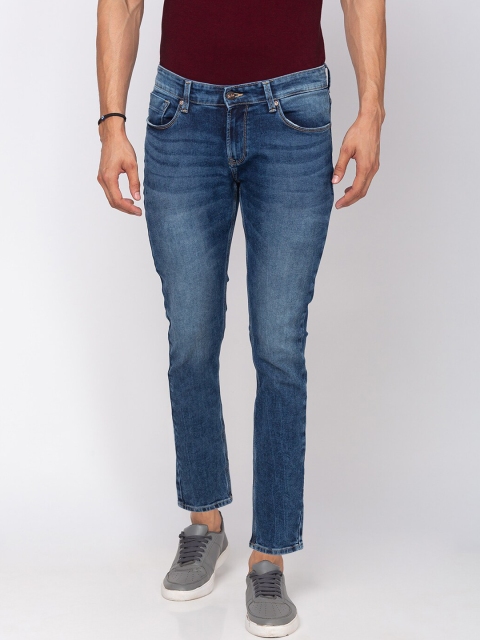 

SPYKAR Men Blue Regular Fit Low-Rise Clean Look Cropped Jeans
