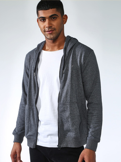 

Blue Saint Men Grey Solid Sweatshirt