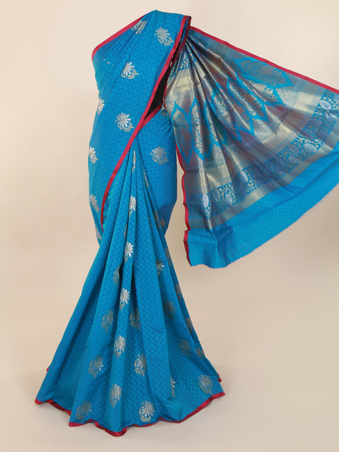 

Pothys Blue Woven Design Art Silk Saree