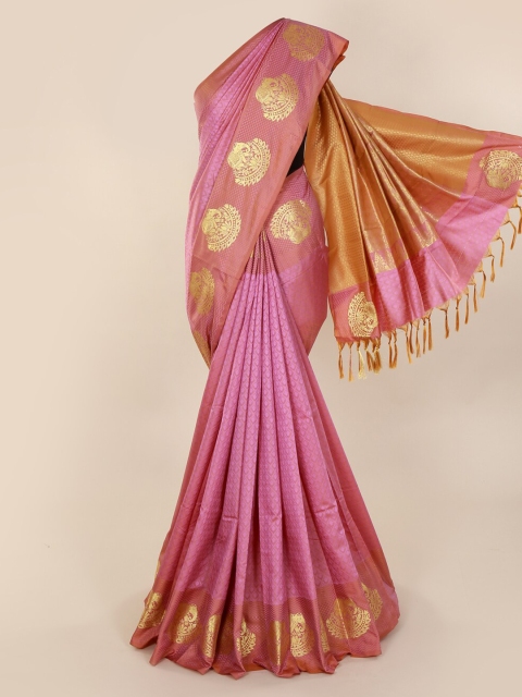 

Pothys Pink Printed Art Silk Saree