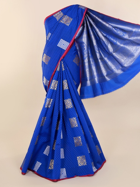 

Pothys Blue Woven Design Art Silk Saree