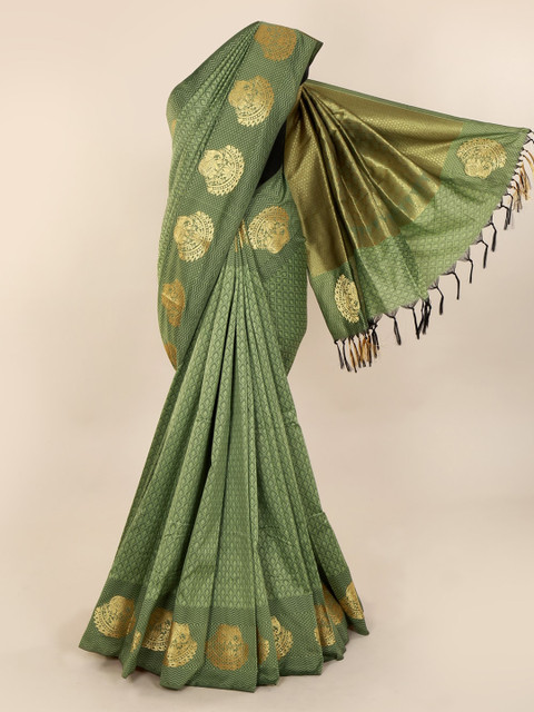 

Pothys Green Woven Design Art Silk Saree
