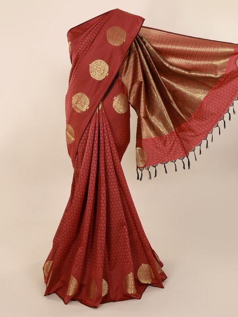 

Pothys Burgundy Woven Design Saree