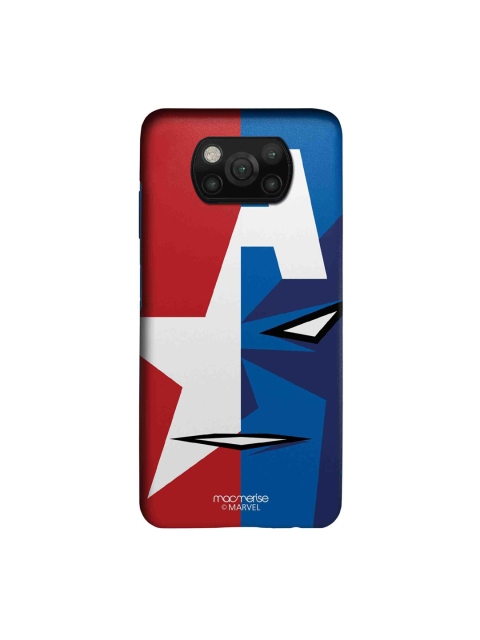 

macmerise Red & Blue Face Focus Captain America Xiaomi Poco X3 Back Cover