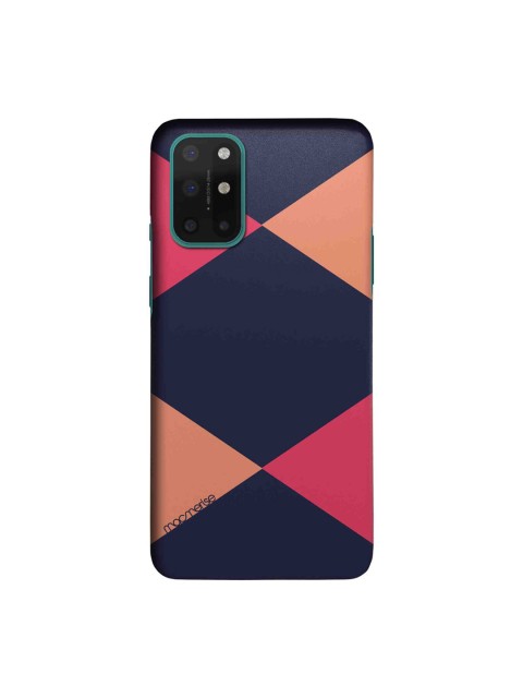 

macmerise Navy Blue & Pink Criss Cross Printed OnePlus 8T Back Case