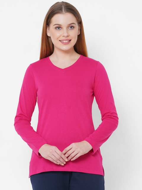

Sweet Dreams Women Pink Solid Lounge T-shirt