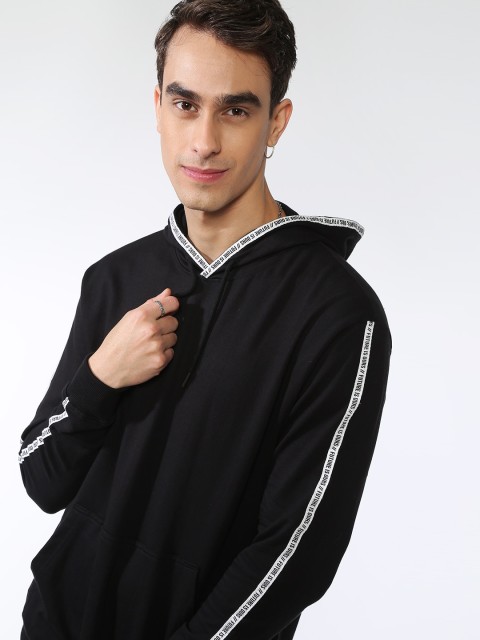 

Blue Saint Men Black Solid Sweatshirt