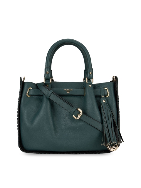 

Da Milano Green Solid Leather Handheld Bag