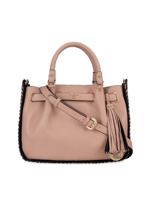 

Da Milano Pink Solid Leather Handheld Bag