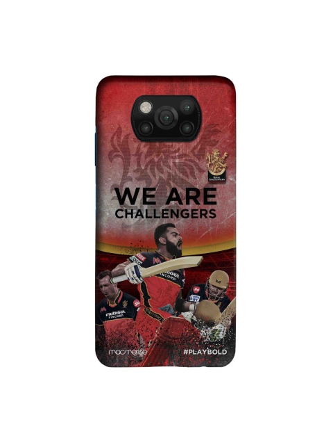 

macmerise Red & Black RCB Go Getters Printed Xiaomi Poco X3 Sleek Back Cover