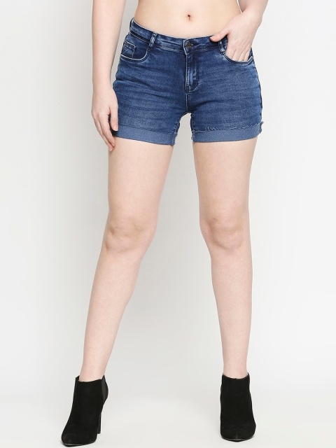 

Kraus Jeans Women Blue Washed Skinny Fit Denim Shorts