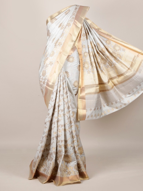 

Pothys Grey Woven Design Jute Silk Saree