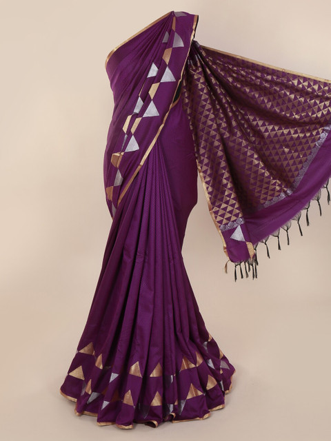 

Pothys Violet Woven Design Art Silk Saree