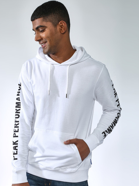 

Blue Saint Men White Solid Sweatshirt