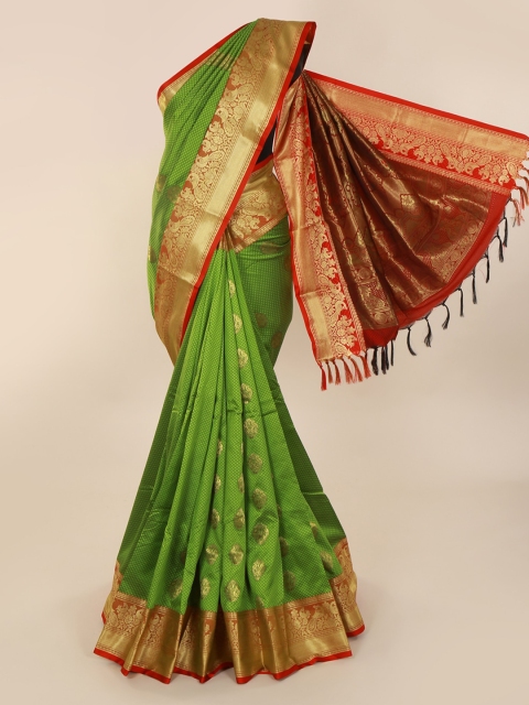

Pothys Green Woven Design Art Silk Saree
