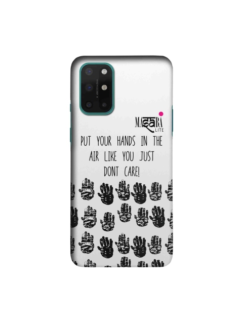 

macmerise White & Black Masaba Hands Up Printed OnePlus 8T Back Case
