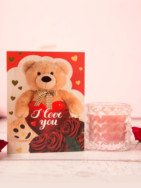 

Archies Valentine Special Candle With Greeting Card, Multi
