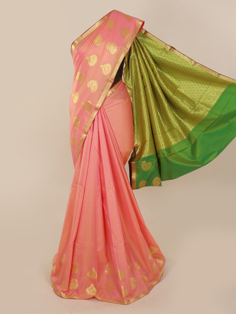

Pothys Pink & Green Art Silk Woven Design Saree