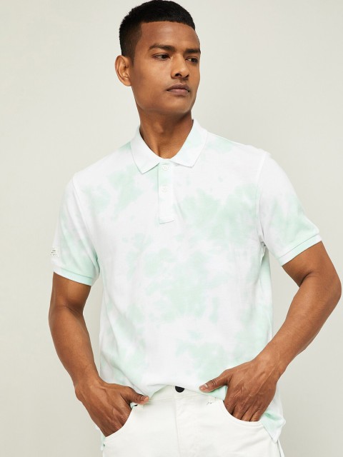 

Forca Men Green Dyed Polo Collar T-shirt