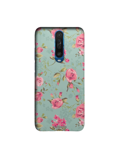 

macmerise Teal Blue & Pink Flowers Xiaomi Poco X2 Sleek Back Case