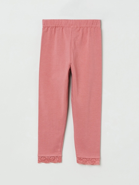 

max Girls Pink Solid Ankle Length Leggings