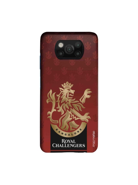 

macmerise Red & Gold-Toned RCB Regal Pattern Xiaomi Poco X3 Back Cover