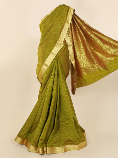 

Pothys Green Solid Art Silk Saree