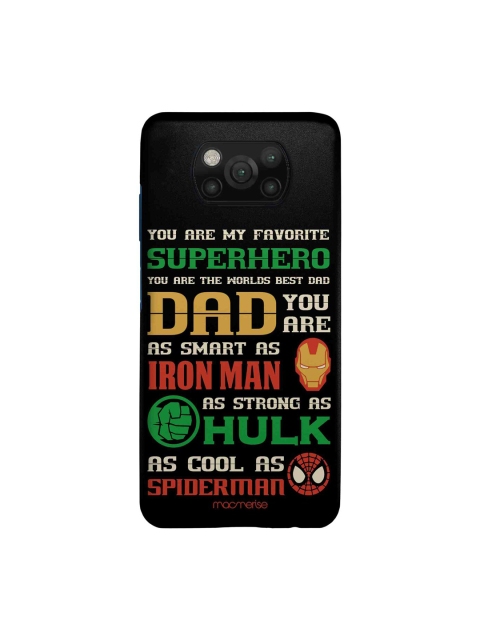 

Macmerise Black & Green Superhero Dad Xiaomi Poco X3 Sleek Case, Multi