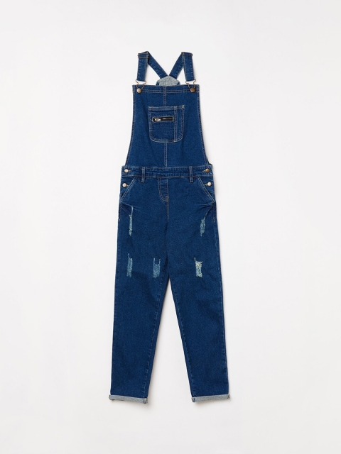 

Fame Forever by Lifestyle Girls Blue Solid Denim Dungarees