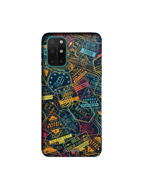

macmerise Blue & Yellow Immigration Stamps Neon Sleek OnePlus 8T Back Case