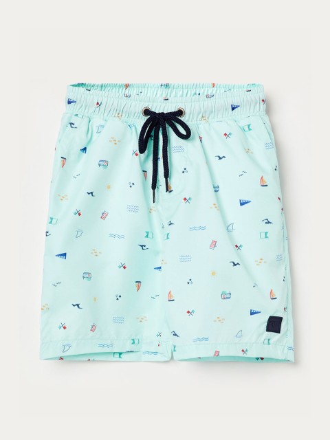 

Fame Forever by Lifestyle Boys Blue Printed Slim Fit Regular Shorts