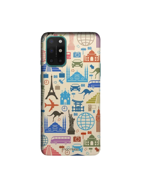 

macmerise Beige & Blue Travel Lover Printed OnePlus 8T Back Case