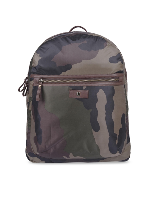 

HORRA Unisex Brown & Green Camouflage Backpack