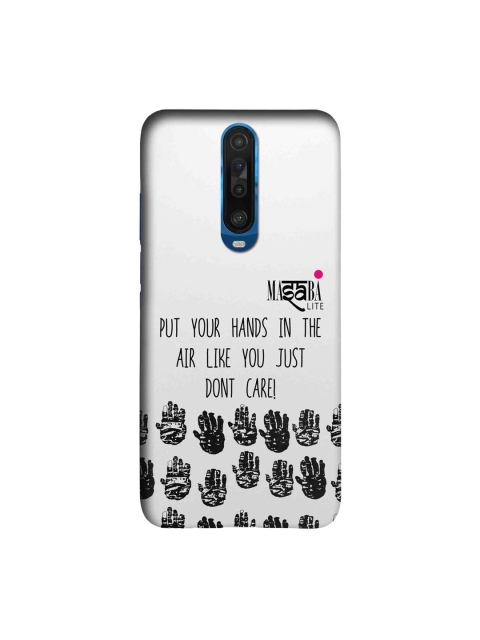

macmerise Grey & Black Masaba Hands Up Sleek Xiaomi Poco X2 Back Cover