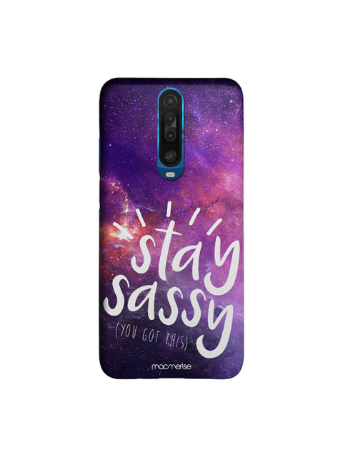 

macmerise Purple & White Stay Sassy Printed Xiaomi Poco X2 Back Case