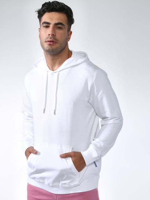 

Blue Saint Men White Solid Sweatshirt