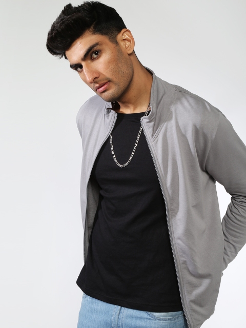

Blue Saint Men Grey Colourblocked Sweatshirt