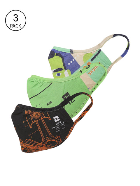 

SPYKAR Unisex 3 Pcs Printed Assorted Reusable Outdoor Cotton Masks