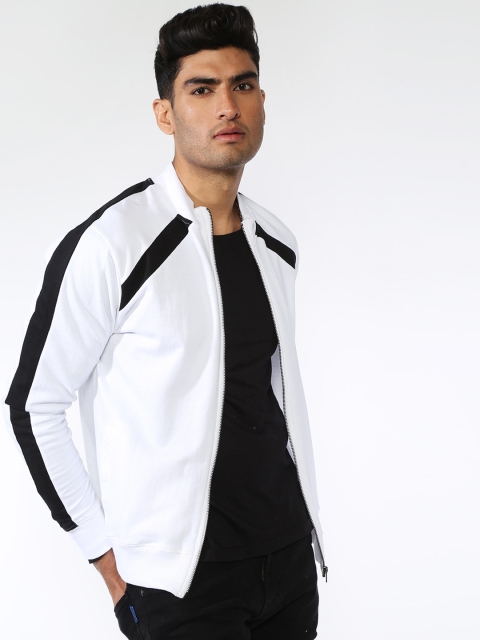 

Blue Saint Men White Colourblocked Sweatshirt