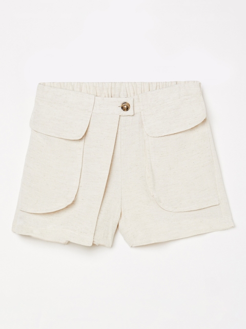 

Fame Forever by Lifestyle Girls Beige Solid Regular Fit Regular Shorts