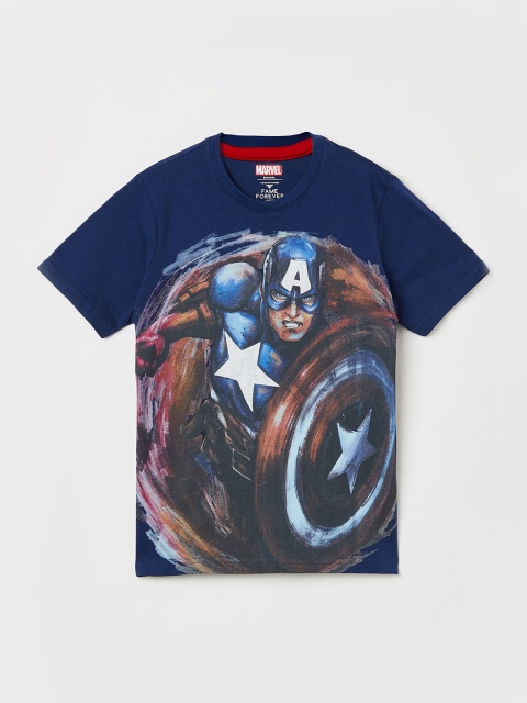 

Fame Forever by Lifestyle Boys Blue Printed Round Neck T-shirt