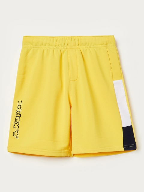 

Kappa Boys Yellow Colourblocked Regular Fit Sports Shorts