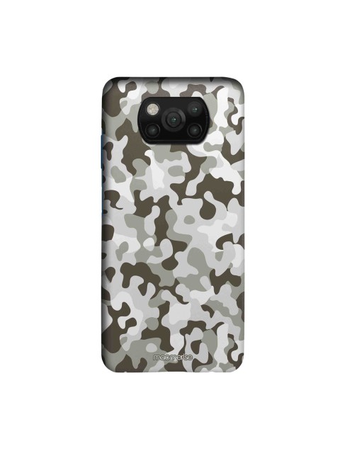 

macmerise Grey & Off-White Camouflage Printed Sleek Xiaomi Poco X3 Back Cover