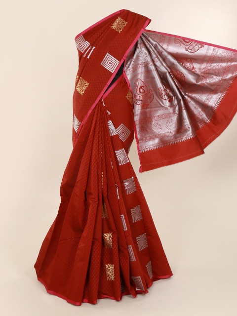 

Pothys Maroon Woven Design Art Silk Saree